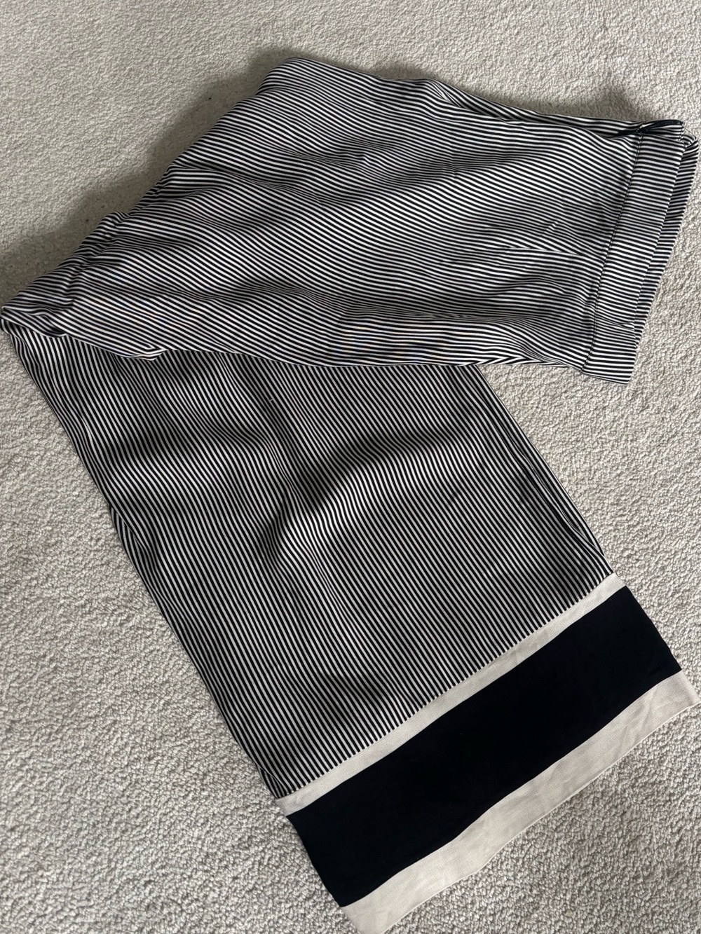 H&M Black and White Vertical Stripe Wide-Leg Pants
